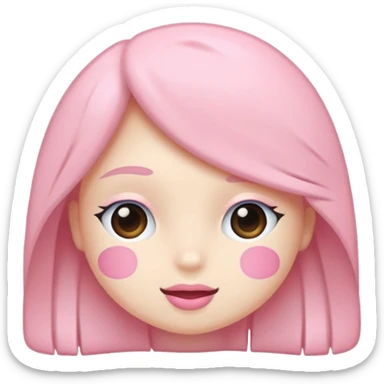 Soft pembe tarzında pembe pastel renginde ifadeler sticker