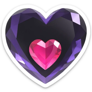 crystal heart sticker