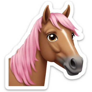 Horse wearing pink dress sticker