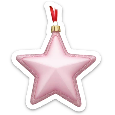 Light pink star ornament  sticker