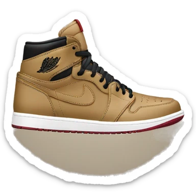 Tan Jordan 1 sneakers sticker