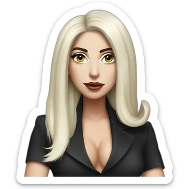 Lady Gaga in poker face sticker