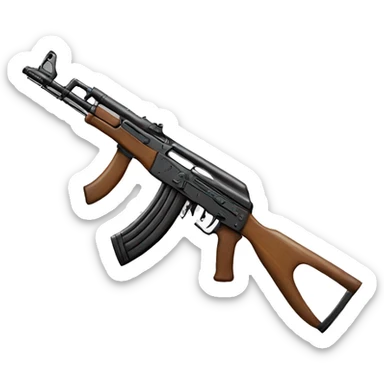 two crossed rifles ak47 sticker