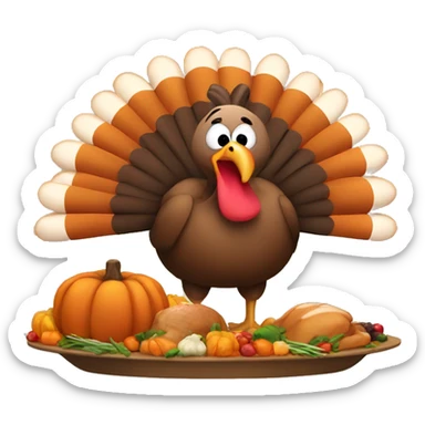 Thanksgiving turkey sticker