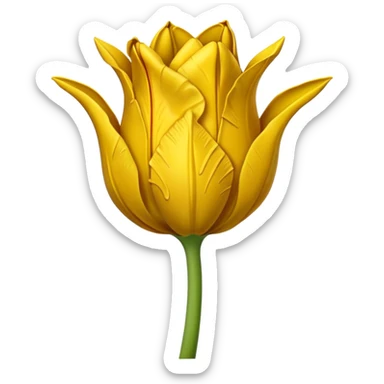 wilted tulip flower yellow sticker