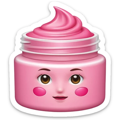 pink face cream  sticker