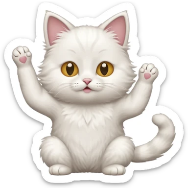 Mkae an cute cat doing an dab sticker