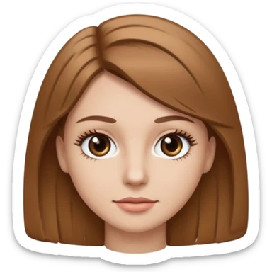 Cheveux un peu plus clair des cils moyen et des sourcils clair sticker