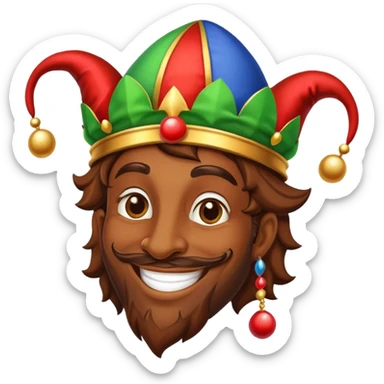 the king's fool with brown skin  sticker