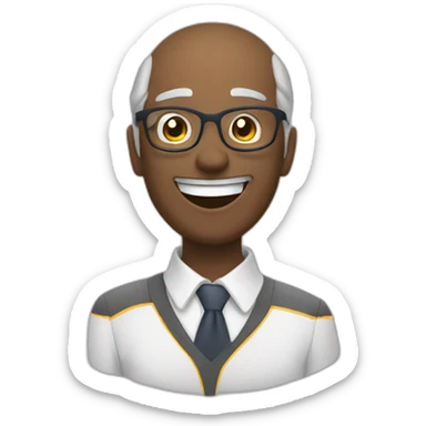 Professeur listen a student and laugh sticker