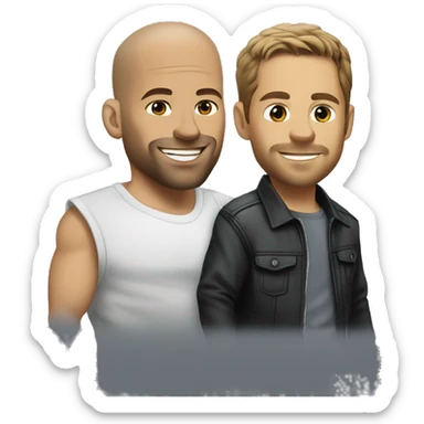 Fast & Furious dominic toretto and paul walker sticker