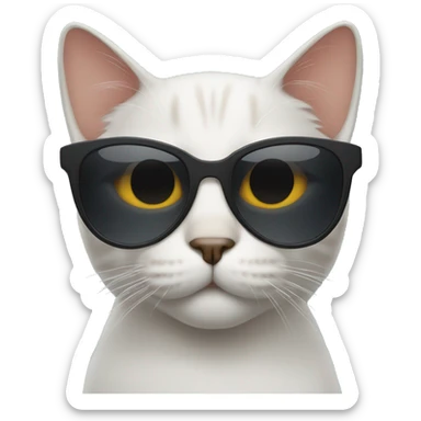 Cat with sunglasses sticker