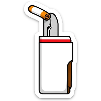 white cigarette sticker