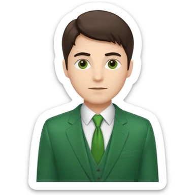 Lawyer with a green suit on sticker