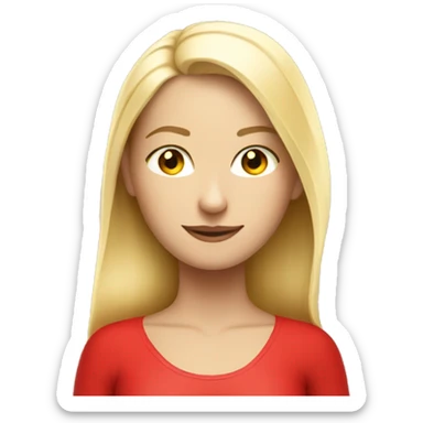  yoga blonde light girl in red yoga sticker