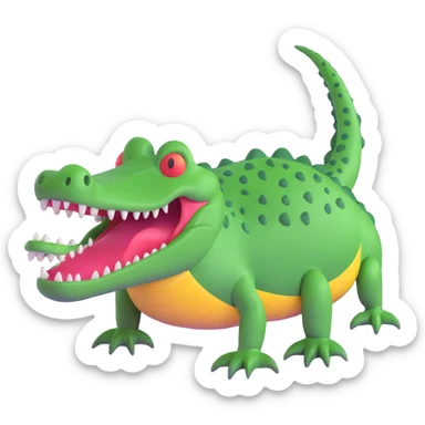 alien crocodile sticker