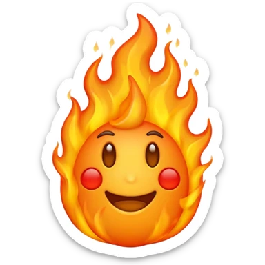 number ten emoji on fire sticker