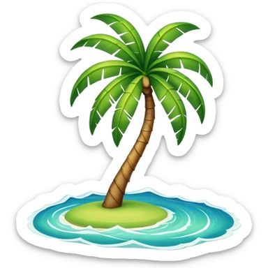 palm and sea sticker