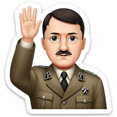 Adolf Hitler doing nazi salute sticker