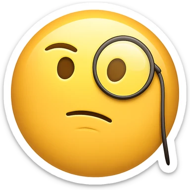 face with monocle emoji sticker