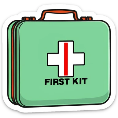 compact portable first aid kit case sticker