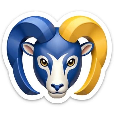 Los Angeles rams nfl logo sticker