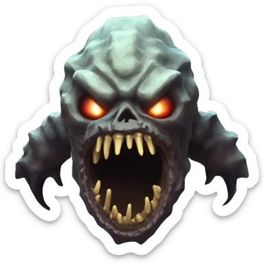 the abyssal abomination logo from the roblox game Elemental Grounds sticker