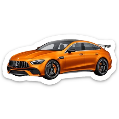 Mercedes amg gt 63 orange colour sticker