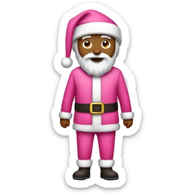 Pink Santa Claus outfit sticker