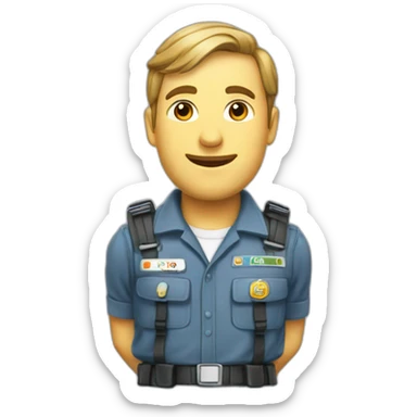 Un qastor qui conduit une rs6 sticker