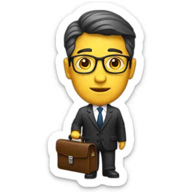 lawyer with briefcase sticker