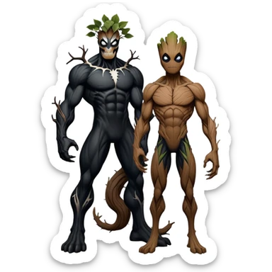 fullbody Venom dark groot  sticker