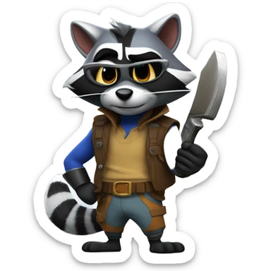 sly Cooper Racoon sticker