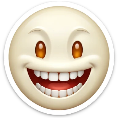 Smile face with a loose teeth  sticker