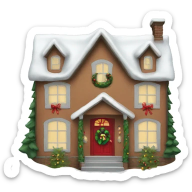 Christmas house sticker