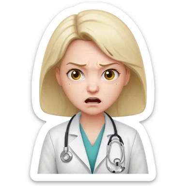 Angry Female Doctor  sticker