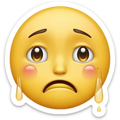 a very tired emoji crying sticker