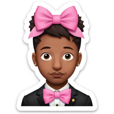 21 savage with a pink bow sticker