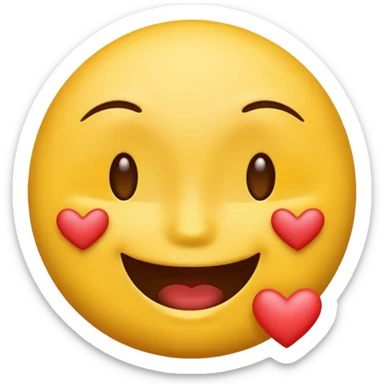Emoji with kisses marks on face sticker