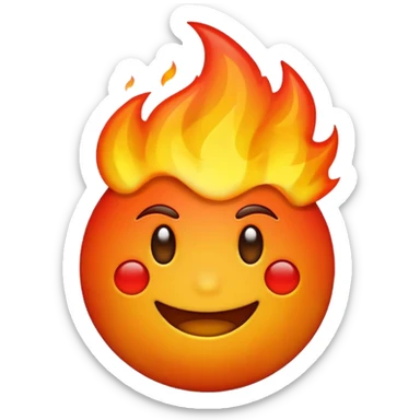 fire emoji in iphone styleFIRE EMOJI sticker