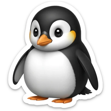 side eyeing penguin  sticker