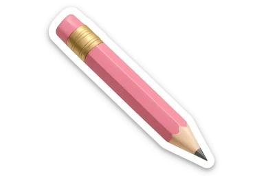 pink pencil sticker