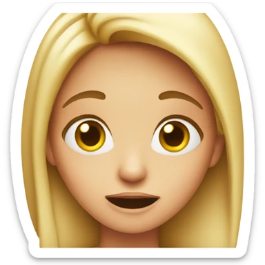 Girl looking amazed sticker