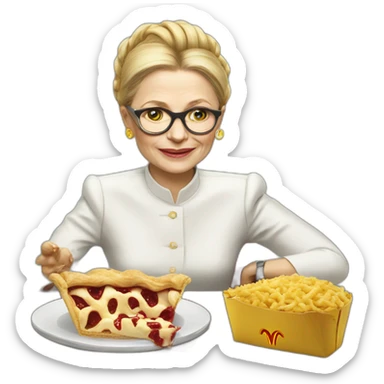 Tymoshenko eat McDonald's pie sticker