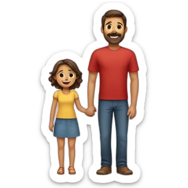 A family with two kids from Spain sticker