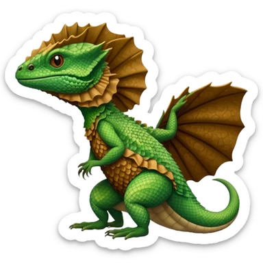 frilled lizard sticker