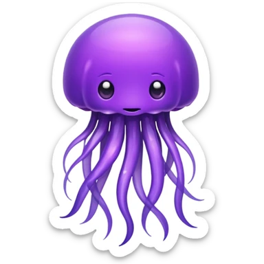 Make a purple jellyfish small sticker