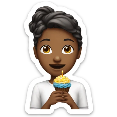 Girl Happy birthday  sticker