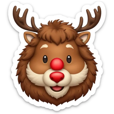 Red Nosed Reindeer sticker