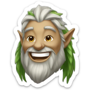 warcraft druid laughing eyes closed sticker